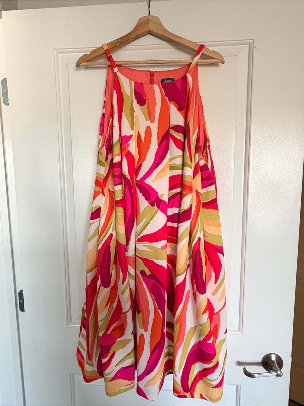 Vince Camuto Pink Orange Multicolor A-Line Dress
